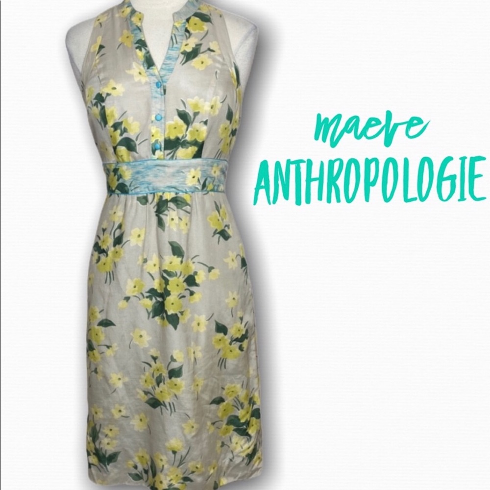 NWT Anthropologie Maeve Silk Cotton Dress